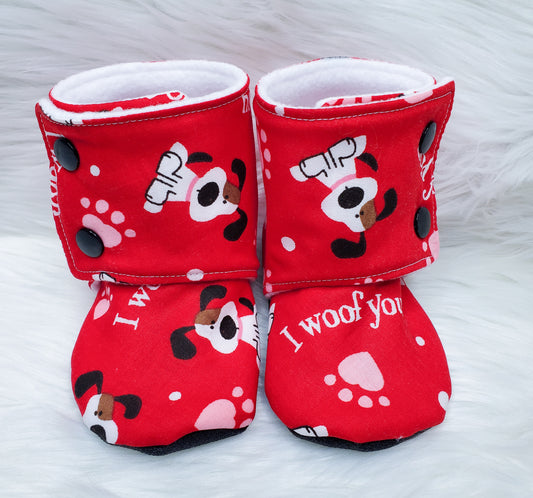 9-12 Month Bootie I Woof You (Toughtek Sole)
